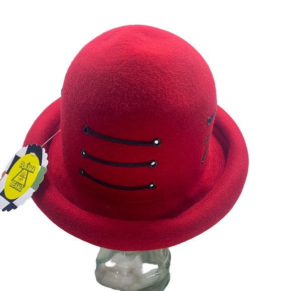 Red Wool Laced Bowler main image 9